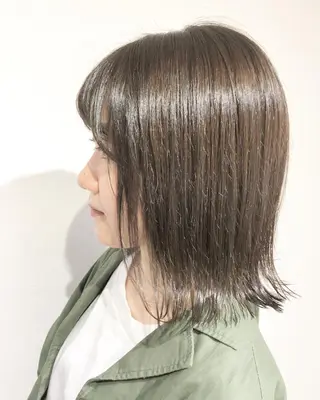 ミディアム カラー 透明感カラー/ボブ あんまみゆのヘアスタイル