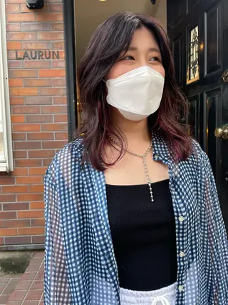 セミロング カラー eri kinjoのヘアスタイル