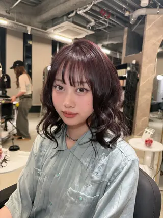 ミディアム カラー caho／大阪梅田 韓国ヘア♡のヘアスタイル