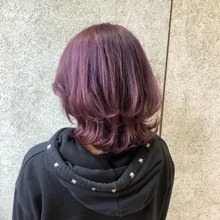 ミディアム カラー 植田 彩のヘアスタイル