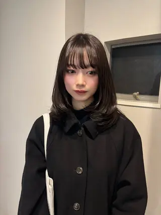 ミディアム カラー レイヤーカット🎀 kanaのヘアスタイル