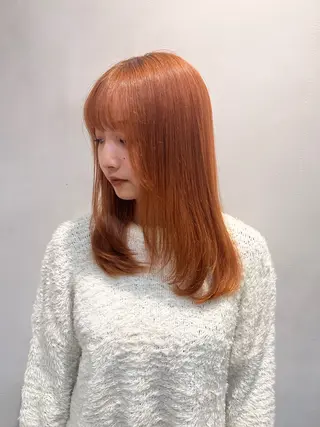 セミロング カラー 菅沼 花琳のヘアスタイル