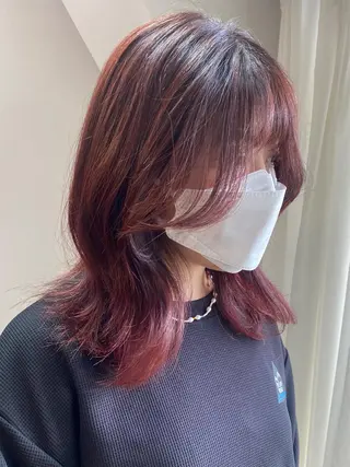 ミディアム カラー ヘアアレンジ レイヤーカット×髪質 改善🇰🇷シオリのヘアスタイル