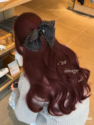 カラー girlな暖色ヘア 🪽🫧ハルナ🎀のヘアスタイル
