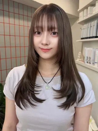 ロング カラー 💍モテる艶髪 透明感カラー💖のヘアスタイル