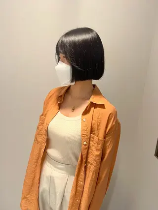 ミディアム カラー io濱川 遥のヘアスタイル
