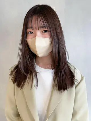 セミロング ヘアアレンジ パーマ カラー ITbyALBUM 中野店のヘアスタイル