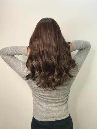 ロング カラー レイヤーカット 赤み消し　店長/大和のヘアスタイル