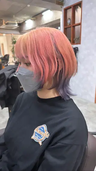 ショート andKおもろまち店 艶ダブルカラー✨のヘアスタイル