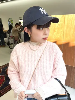 ショート カラー ヘアアレンジ ena/ブリーチなし 透明感・レイヤー🎀のヘアスタイル