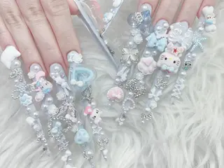 ネイル 🎀Reina🎀 長さ出し新宿のネイルデザイン