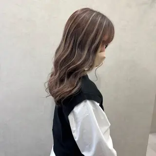 ロング カラー ハイライト／髪質改善 裕樹のヘアスタイル
