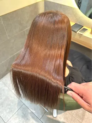 ロング カラー パーマ 色落ちまで盛れる 💟まなみのヘアスタイル