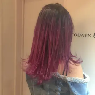 カラー ブリーチ/ウルフ特化 渋谷カルチャー交差点のヘアスタイル