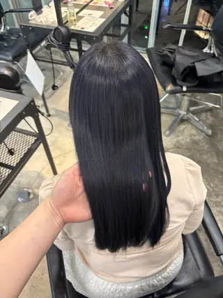 セミロング カラー ヘアアレンジ 💟艶髪ワンカラー 💟/ミオのヘアスタイル