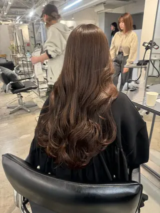 セミロング 新宿/顔周りカット +レイヤー=しずく♩のヘアスタイル