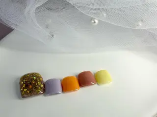 ネイル BeautifulA 🌈🍭💜のネイルデザイン
