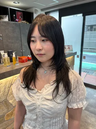 ロング レイヤー✂︎ぷつボブ 艶カラー🤍noaのヘアスタイル