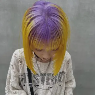 ショート カラー ヘアアレンジ MIYU/ケアブリ ーチカラー／デザインのヘアスタイル