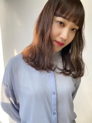 セミロング カラー Pia ツボイ ケイタのヘアスタイル