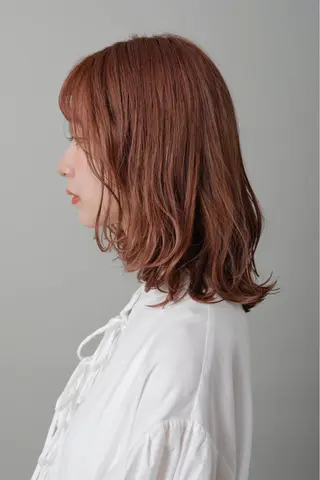 ミディアム カラー パーマ ヘアメイク金坂 /カットカラー/のヘアスタイル