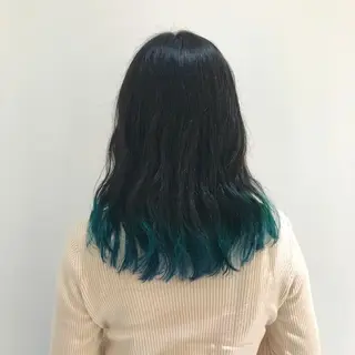 セミロング カラー 加藤 憂のヘアスタイル
