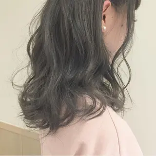 セミロング カラー 𝒢𝒾𝓇𝓁𝓎 ⑅　𝓎𝓊𝓀𝒶のヘアスタイル