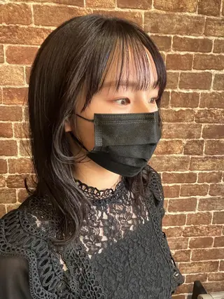 ロング カラー パーマ ヘアアレンジ メンズ キッズ ネイル マツエク・マツパ アイブロウ 久木原 ゆりのヘアスタイル