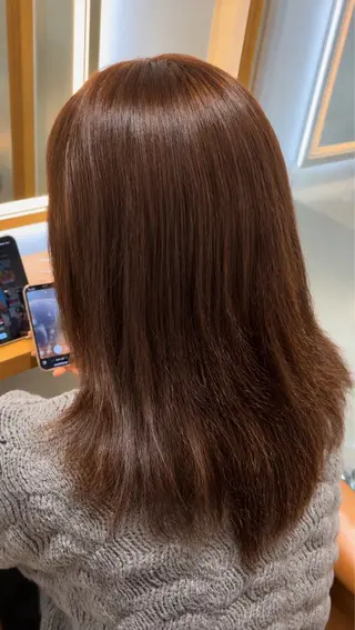 セミロング カラー 札幌韓国風ハイトーン 🇰🇷Yutaのヘアスタイル