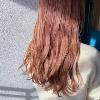 ロング カラー ヘアアレンジ なつき/艶ピンク/ girly hairのヘアスタイル