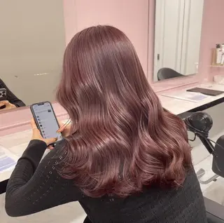 ロング ブリーチありorなし 暖色カラー🎀セナのヘアスタイル