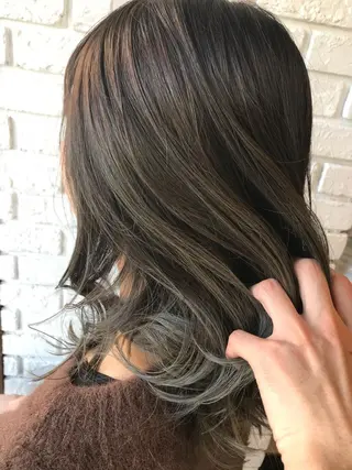 セミロング カラー 日比 貴大/ minim hairのヘアスタイル