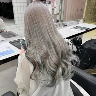 ミディアム カラー ヘアアレンジ 💕上野美容師☁ ブリーチ💖サワのヘアスタイル