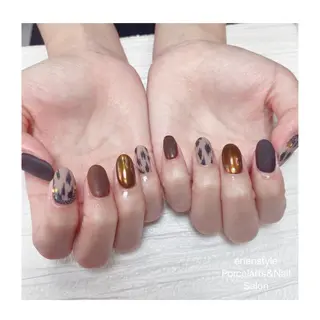 ミディアム ネイル 🐾enen style 🐾のネイルデザイン