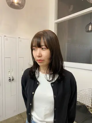 セミロング FIX hair しなのヘアスタイル