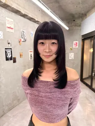 ロング カラー yuuna ✮ door whiteのヘアスタイル