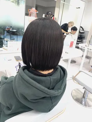ミディアム パーマ ブリーチでもできる 縮毛矯正相原慎🌈のヘアスタイル