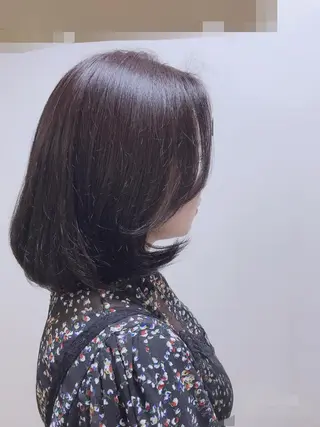 ミディアム カラー もりたみかこ 美容師お休み中のヘアスタイル