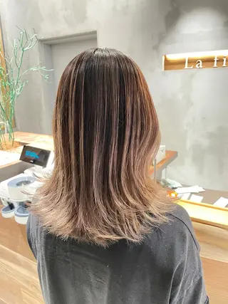 ミディアム カラー ハイトーン×髪質改善 KENTAのヘアスタイル