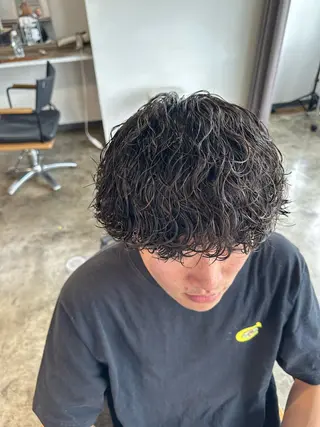 ショート パーマ メンズ 【メンズ職人】 ✂️佐藤友のヘアスタイル