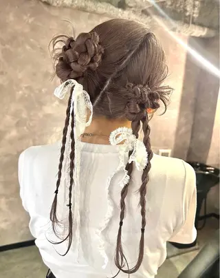 セミロング カラー パーマ ヘアアレンジ メンズ 🌿巴結生🌱大宮 ミルクティーベージュのヘアスタイル