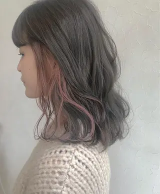セミロング カラー nakahara madokaのヘアスタイル