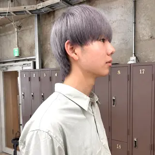 カラー メンズ 韓国レイヤー🇰🇷 メンズ 細江美紅のヘアスタイル