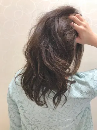 セミロング カラー ママ美容師 ＊ヒマワリのヘアスタイル