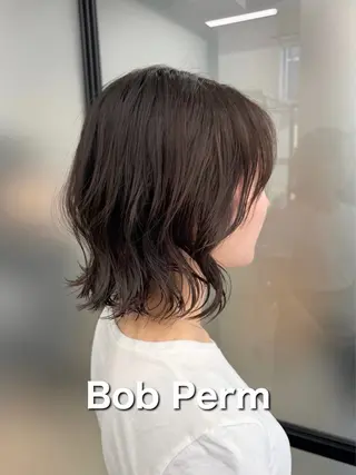ミディアム パーマ ラフなパーマ 石川雄麻のヘアスタイル