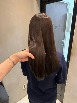 セミロング 新宿/顔周りカット +レイヤー＝しずく♩のヘアスタイル