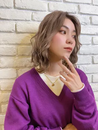カラー 透明感カラー🌿 グレージュ🐺陽介のヘアスタイル