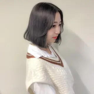 ミディアム カラー 💗💗韓国レイヤー yu-ki💗💗のヘアスタイル