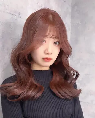 ロング カラー パーマ ヘアアレンジ メンズ キッズ ネイル マツエク・マツパ アイブロウ レイヤー/顔周り 韓国ヘア森田和貴のヘアスタイル