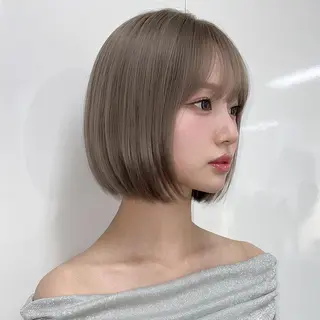 ショート 庭木華瑠🐾ボブ🧡 透明感カラー✨のヘアスタイル